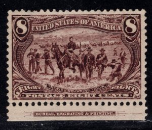 MOMEN: US STAMPS #289 IMPRINT SINGLE MINT OG NH VF+ MILLER CERT LOT #85674