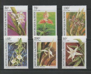 Thematic Stamps Plants - BENIN 1995 ORCHIDS 6v 1339/44 mint