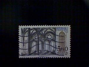 France, Scott #1856, used (o), 1983, Noirlac Abbey, 3.60frs, multicolored