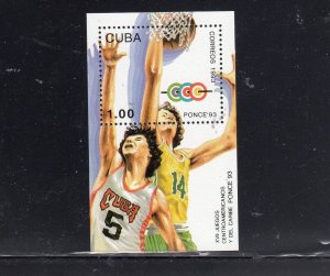 CUBA #3538  1993  CENTRAL AMERICN & CARIBBEAN GAMES    VF NH  O.G  S/S