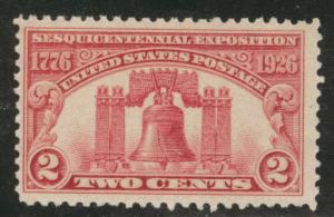 USA Scott 627 MNH** 1926 Liberty Bell stamp oblique crease