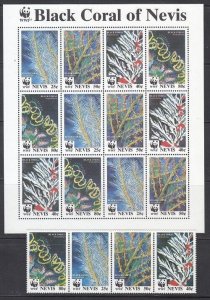 Nevis Scott 860a-b Mint NH (Catalog Value $21.00)