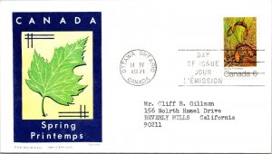 Canada 1971 FDC - Spring Printemps - Ottawa, Ont - Single - J3999