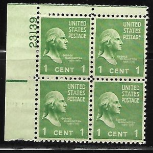 #804 Presidential  Upper Left Plate Block #23139 F VF NH DCV=$1.25