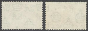 Montserrat 1948 10s-£1 GVI Pictorial HV SG 111-112 Sc 102-103 VFU Cat £62($78)