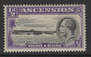 ASCENSION SG21 1934 ½d BLACK & VIOLET MTD MINT