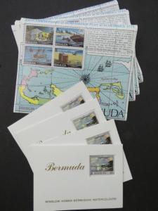 EDW1949SELL: Bermuda VF MNH Sammlung von Alle Cplt Sets in Blöcke mit 4 Katze