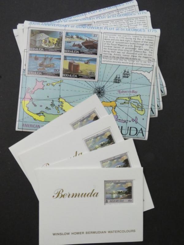 EDW1949SELL : BERMUDA VF MNH collection of ALL CPLT sets in Blocks of 4 Cat