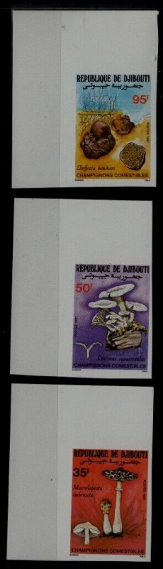 Djibouti 625-27 MNH imperf. Mushrooms