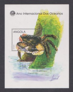 ANGOLA - 1998 INTERNATIONAL YEAR OF THE OCEAN / CRAB - MIN. SHEET MINT NH