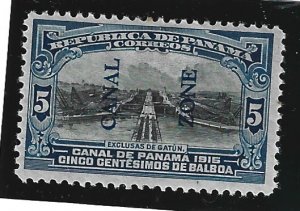 Canal Zone Scott #44 Mint 5c Overprint 2019 CV $10.00