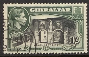 GIBRALTAR 1942 1/- p13 SG127b USED