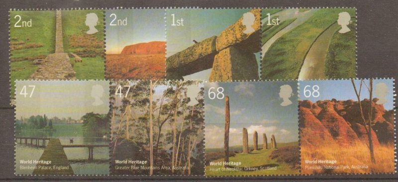 GB SG2532/9 2005 WORLD HERITAGE SITES MNH 