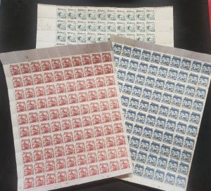 WW2 WWII Nazi German Third Reich DNSAP DANISH LEGION Feldpost sheets 260 stamps