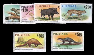 Philippines #1403-1408 Cat$11.80, 1979 Animals, complete set, never hinged