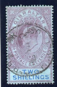 Gibraltar 1910 KEVII 2s purple & bright blue/blue very fine used. SG 72. Sc 60.