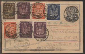 Germany 1923 Inflation Airmail Luftpost Cover Leipzig Berlin 110360