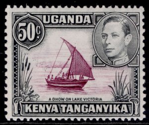 KENYA UGANDA TANGANYIKA GVI SG144b, 50c dull claret & black, NH MINT. Cat £120.