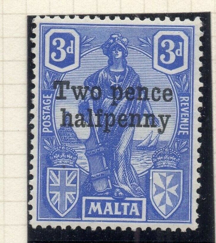 Malta 1925 Early Issue Fine Mint Hinged 2.5d. Surcharged 321559