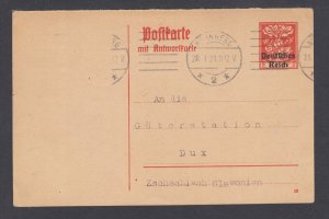 Germany, Mi P131 F used 1921 40pf Postal Card, Rate 5, NURNBERG 28.1.21 cancel