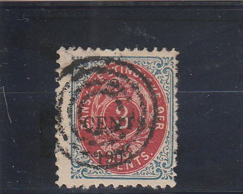 Danish West Indies  Scott#  24  Used  (1902 Surcharge)