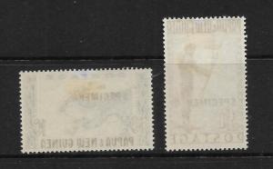 PAPUA NEW GUINEA  1952  10/- & 1pnd  PICTORIAL   MLH SPECIMENS   SG 14s/15s    