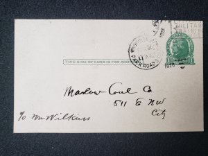 UX27. Jefferson, 1 cent, US Postal Cards.  Cancelled.VF cond.