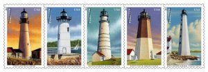New England Coastal Lighthouses Sheet of 20 Stamps Scott 4791-95