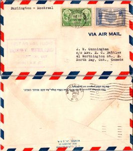 United States, Vermont, First Flight, Foreign Destinations, Canada