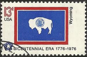 # 1676 USED STATE FLAG WYOMING
