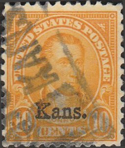 # 668 Used Orange Yellow Monroe Kansas Overprint