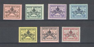 1939 Vatican, 'Housing Vacant' , 7 Values, N° 61/67 - Linguellata/Hinged