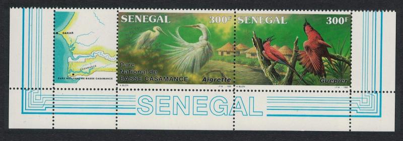 Senegal Birds Egrets Bee eaters Basse Casamance National Park Bottom strip of 2v