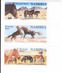 2016 Namibia Wild Horses Dated 2016 (3) (Scott 1340-42) MNH
