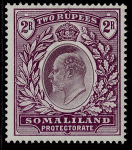 SOMALILAND PROTECTORATE EDVII SG42, 2r dull & bright purple, LH MINT. Cat £60.