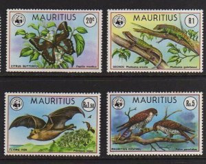 Mauritius 1978 Sc 469-472 WWF set MNH