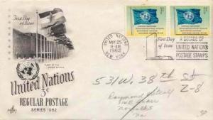 United Nations, First Day Cover, Flags, New York