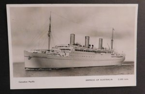 1918 Postcard Cover Airmail Malta to Sussex England SS Empress of Australia