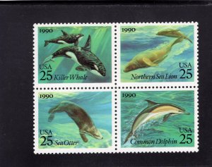 2511a Sea Creatures, MNH blk/4