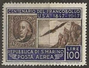 San Marino C55, mint, lightly hinged. High value of set. 1947. (S230)