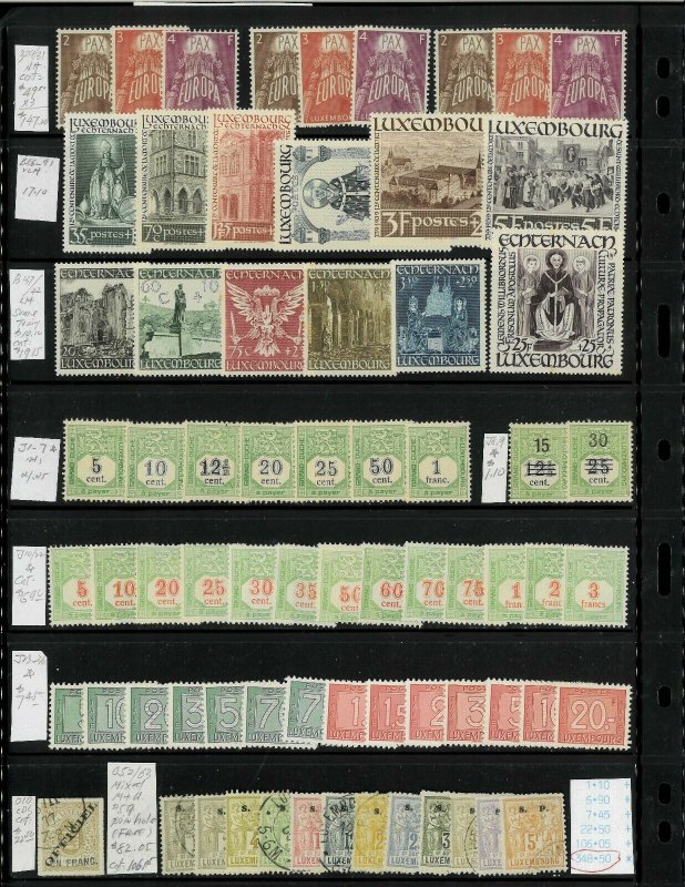 Luxembourg Mint & Used on a Vario 2-sided Page