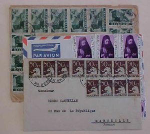 BULGARIA  10 or MORE STAMPS ON EACH OF 3 COVERS FROM 1951 TWO TO USA