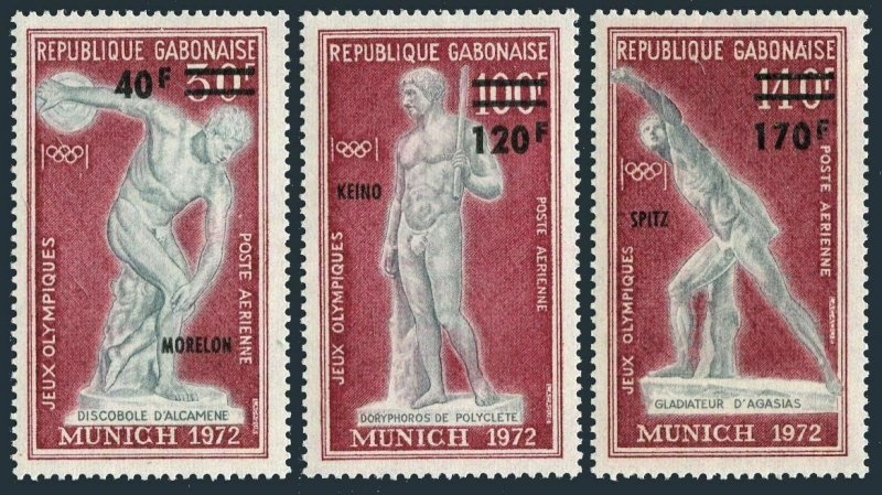 Gabon C134-36,MNH.Michel 489-491. Olympics Munich-1972,Gold Medal Winners.