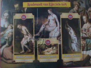 ​GABON-2023- FAMOUS NUDE ARTS PAINTINGS-S/S-CTO-VF-EST.$14- HARD TO FIND