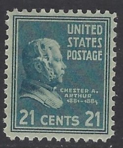 United States, Scott #826; 21c Chester A. Arthur, MNH