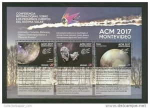 SCIENCE ASTEROID COMET METEOR SPACE ASTRONOMY CONGRESS URUGUAY 2017 MNH STAMP
