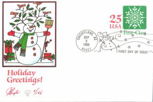 #U613 Snowflake Pugh FDC