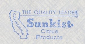 Meter cover USA 1960 Citrus Products - Sunkist - California