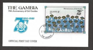 1985 Gambia Girl Guides 75th anniversary SS FDC
