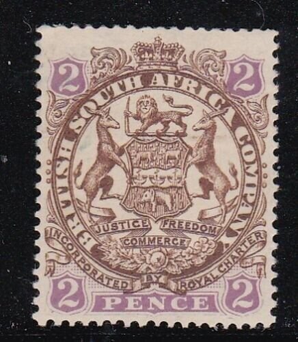 Album Tesori Rhodesia Scott# 28 2p Cappotto Of Arms come Nuovo Cerniera